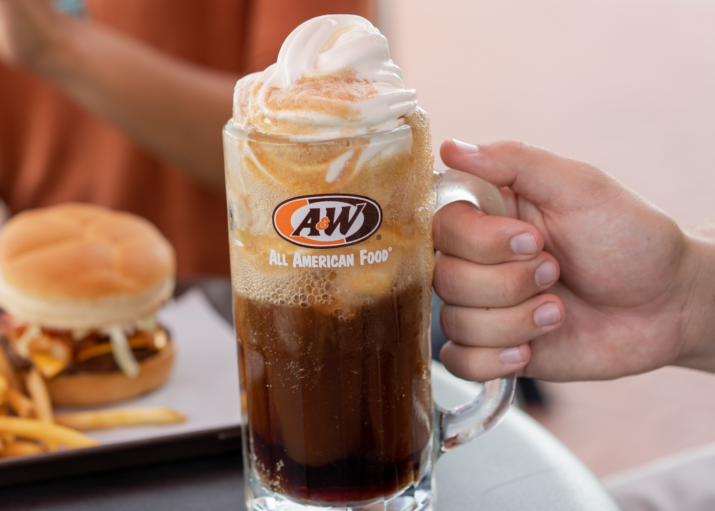 Holding Root Beer Float